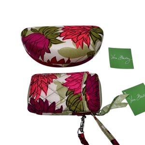 NEW Vera Bradley Hello Dahlia Set Hard Sunglass Case Wristlet Retired 2010 Gift